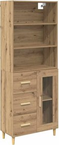 vidaXL Highboard Artisan Oak 69,5 x 34 x 180 εκ. Επεξεργασμένο Ξύλο