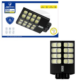 Jortan Led Αδιάβροχο Ηλιακό Φωτιστικό Δρόμου 1600W με Ανιχνευτή Κίνησης Και Τηλεχειριστήριο IP66 - Solar Street Lamp