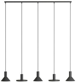 Φωτιστικό Οροφής Hermanos 10906 132x130cm 10W 5xGU10 Black Nowodvorski
