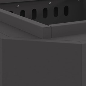 vidaXL Φωτιά Μαύρο 48 x 48 x 51 cm Κρύα έλαση από χάλυβα
