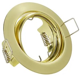 Jura Στρογγυλό Μεταλλικό Πλαίσιο για Σποτ GU10 σε Χρυσό χρώμα 7x7cm Trio Lighting 650100108