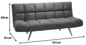 Καναπές Κρεβάτι Freddo Τριθέσιος Βελούδο Καφέ 181x81x86εκ. 181x81x86 εκ.