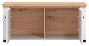 Έπιπλο Εισόδου Valencia KOM Λευκό - Artisan Oak - Λευκό Μάτ 103,5x41x47,5 εκ.