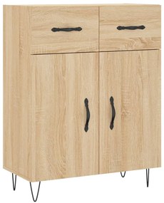 vidaXL Ντουλάπι Sonoma δρυς 69,5 x 34 x 180 εκ. από Επεξεργασμένο Ξύλο