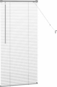 vidaXL Βενετσιάνικες Ρόδες Ασημί 130 x 55 εκ Αλουμίνιο