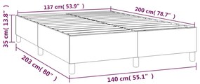 Σκελετός Κρεβατιού Χωρίς Στρώμα Αν. Γκρι 140x200 εκ.Υφασμάτινο - Γκρι