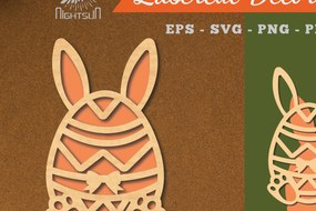 Σετ των 3 Intra απο ξύλο plywood 3mm-4mm πάχος Διακόσμηση με αυγών λαγουδάκι 3 Δίασταση 15x15 cm INTRAFABR-115873089