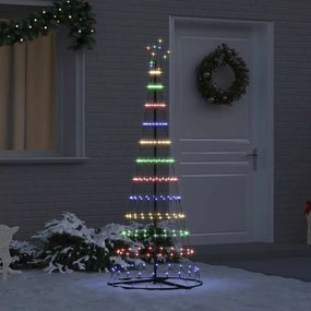 vidaXL LED Χριστουγεννιάτικο Δέντρο Πολύχρωμο 184.5 εκ. Μέταλλο