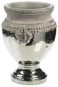 Supergreens Βάζο Κεραμικό Ασημί 28 εκ.