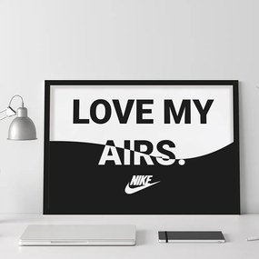 Ξύλινο Κάδρο  Black &amp; White Love My Airs 30X40cm SNK16