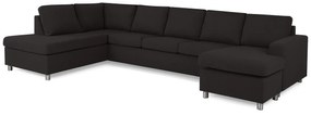 Γωνιακός Καναπές Scandinavian Choice C157, Μαύρο, 344x199x80cm