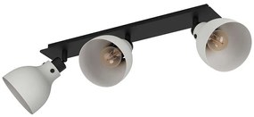 Φωτιστικό Οροφής - Πλαφονιέρα Matlock 43829 74x14,5x22,5cm 3xΕ27 40W Grey-Black Eglo Steel,Wood