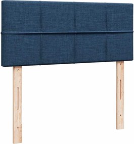 vidaXL Κρεβάτι Boxspring με Στρώμα Μπλε 120x190 εκ. Υφασμάτινο