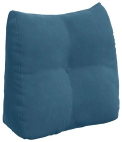 vidaXL Μαξιλάρι Πλάτης Μπλε 45 x 24 x 50 εκ Βελούδο