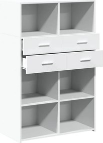vidaXL Ντουλάπι Λευκό 80x42,5x124 εκ. από Επεξεργασμένο Ξύλο