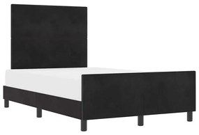 vidaXL Σκελετός Κρεβατιού με κεφαλάρι Μαύρο 120 x 190 cm Βελούδο
