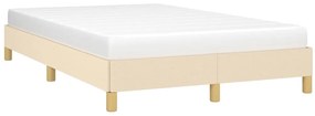 vidaXL Σκελετός Κρεβατιού Χωρίς Στρώμα Κρεμ 120x200 εκ. Υφασμάτινο