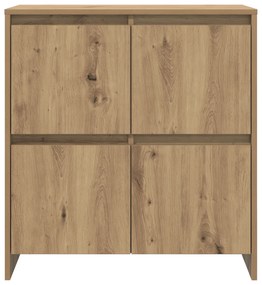 vidaXL Πλαϊνό γραφείο artisan δρυς 70 x 41 x 75 εκ. Επεξεργασμένο ξύλο