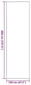 vidaXL Χαλάκι Εξώπορτας Μαύρο 120 x 400 cm 100% Πολυαμίδιο