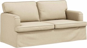 vidaXL Καναπές 140cm Κρεμ Μέταλλο