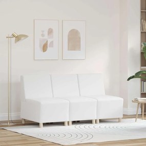 vidaXL Μοναδικός Καναπές χωρίς Χερούλια 3 pcs Λευκό 55 x 74 x 82 εκ.