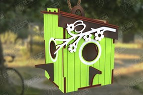 Intra απο ξύλο plywood 3mm-4mm πάχος Birdhouse Cut  | Τροφοδότης πουλιών | CNC Δίασταση 15x15 cm INTRAFABR-122677843