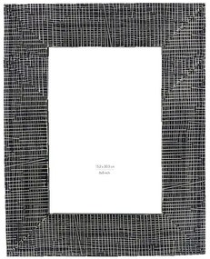 Κορνίζα Olaf 031125 15x20cm Black-White Glass,Polyresin
