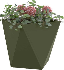 vidaXL Γλάστρα Ελιά Πράσινη 50 x 50 x 50 cm Ατσάλι