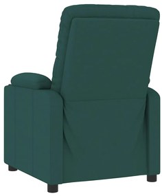 vidaXL Πολυθρόνα Ανακλινόμενη Σκούρο Πράσινο Υφασμάτινη