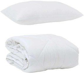 vidaXL Διπλωμένη Κουβέρτα Όλων των Εποχών 2 pcs Λευκό 155 x 220 cm