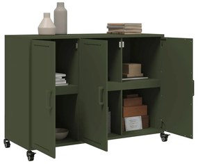 vidaXL Ντουλάπι Πράσινο Λαδί 100,5x39x72 εκ. από Ατσάλι