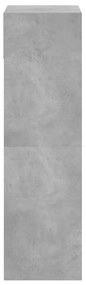 vidaXL Παπουτσοθήκη Γκρι Σκυροδέματος 60x34x116 εκ. Επεξεργασμένο Ξύλο