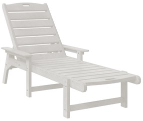 vidaXL Καναπές Ήλιου Λευκός 53x162x98.5 εκ. HDPE