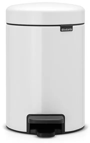 Brabantia 648991 Κάδος με πεντάλ 3L, White