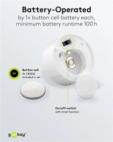 GOOBAY σετ LED φωτιστικά ρεσώ 77752, 2500K, IP20, 4τμχ