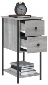 vidaXL Κομοδίνο Γκρι Sonoma 32 x 42 x 70 εκ. από Επεξεργασμένο Ξύλο