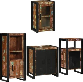 vidaXL Σετ Επίπλων Μπάνιου 4 τμχ. Πολύχρωμο 55 x 35 x 60 εκ.