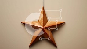 Intra Συλλεκτικό Ξύλινο Παζλ Plywood  4mm - Ξύλινο Αστέρι Κρεμαστό Διακόσμηση Σε Ξύλινο Κουτί - Διαστάσεις Puzzle: 10x10 cm – 25 κομμάτια