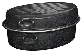 Γάστρα Εμαγιέ 01-8147 38Cm Μέταλλο Black Estia Aluminium