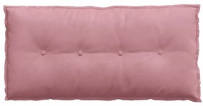 vidaXL Μαξιλάρι Πλάτης Ροζ 100 x 50 cm Υφασμάτινο Κορντουρά