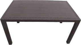 Τραπέζι πολυπροπυλενίου Kalan Megapap χρώμα καφέ 150x90x75εκ.
