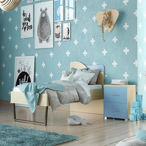 Κρεβάτι Παιδικό Νο.96C 90x190 Tokso Blue Μονό Μελαμίνη