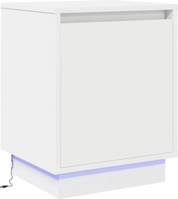 vidaXL Κομοδίνο Λευκό 39 x 34,5 x 50 εκ. Επεξεργασμένο ξύλο