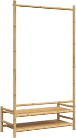 vidaXL Κρεμάστρα Ρούχων με Ράφια 103 x 40 x 183 εκ. Μπαμπού