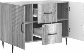 vidaXL Πλαϊνό γραφείο με συρτάρι Γκρι Sonoma 89 x 34,5 x 60 εκ.