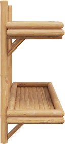 vidaXL Ράφι Τοίχου Επιτοίχιο Καφέ 75 x 26 x 60 εκ. Μπαμπού