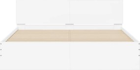 vidaXL Πλαίσιο Κρεβατιού με Κεφαλάρι Λευκό 140 x 200 εκ