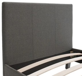 Κρεβάτι Nevil μονό 100x200 με ύφασμα χρώμα ανθρακί 106x218x109 εκ.