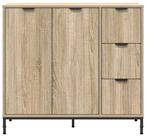 vidaXL Πλαϊνό γραφείο με συρτάρι Sonoma Δρυς 89.5 x 33 x 82 εκ.