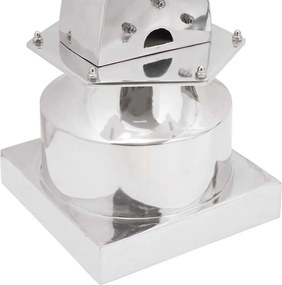 vidaXL Γλυπτική Ασημί 26 x 26 x 110 εκ. Αλουμίνιο